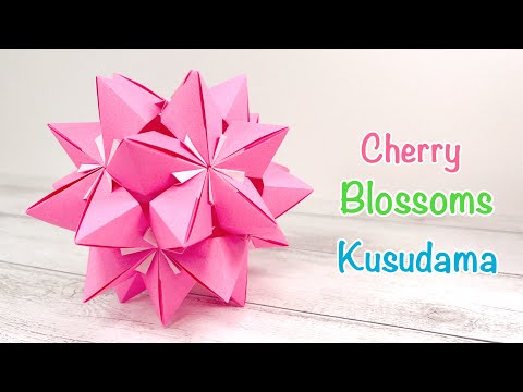 こむぎとなっております 折り紙 桜のくす玉を作ってみた!作り方/How to make a cherry