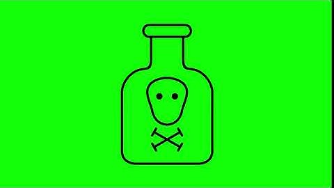 Animated Chemicals Icon on Green Screen With Pop-up Sound