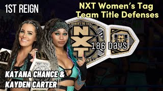 Katana Chance & Kayden Carter All Nxt Womens Tag Team Championship Defenses 1St Reign