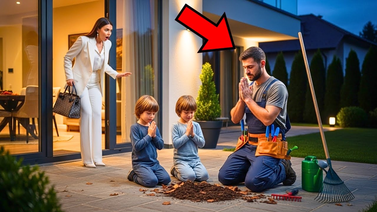 Miliardara s-a întors la conac fără să anunțe… și a înghețat văzând ce învăța grădinarul pe gemeni