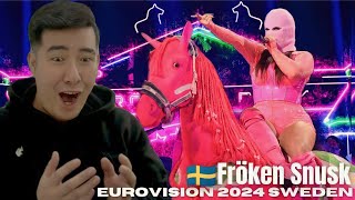 [REACTION] 🇸🇪 Fröken Snusk - Unga & fria | MELODIFESTIVALEN 2024 | EUROVISON SWEDEN 2024