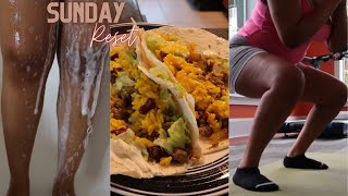 My SUNDAY RESET Routine ||  Cooking * Workout* 🏋🏽‍♀️ Planning*\& more…🤎