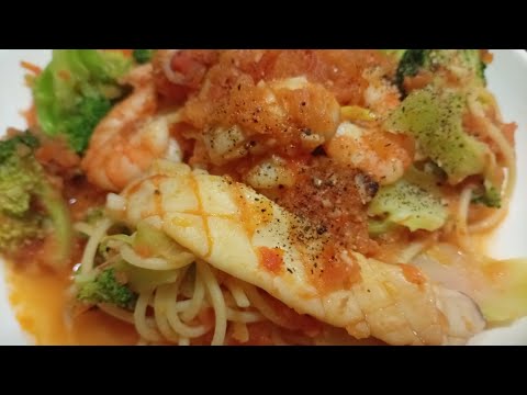 CHINESE SPAGHETTI W🍝 SHRIMP & SQUID