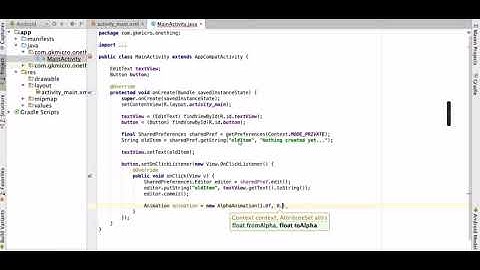 How to add an alpha animation to an Android button || Android