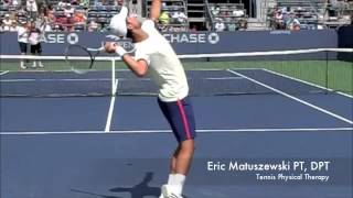 Djokovic Slice Serve Slow Motion 2012 US Open