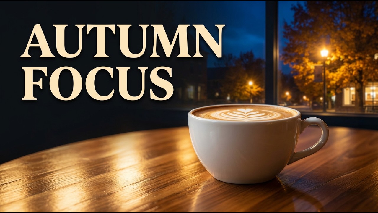 Autumn Coffee Piano 🍂 Calm Focus Music at 60 BPM — 秋の作業用BGM
