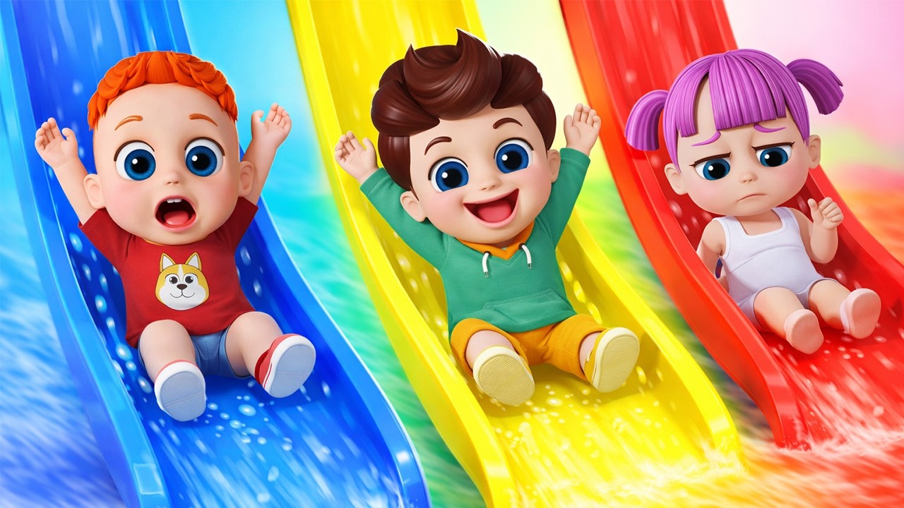 Let's slide down! Family big picture song | Learn Colors | Bibiberry Nursery Rhyme & Kids Song