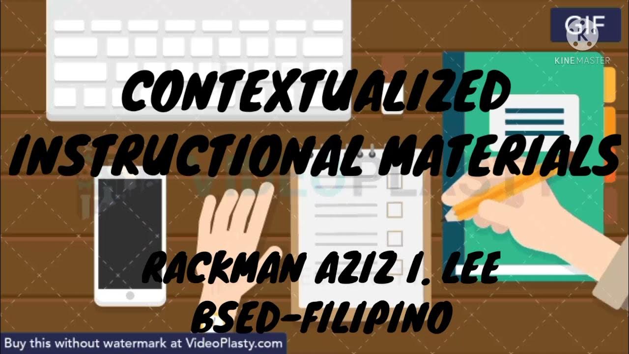 Contextualized instructional materials worksheets youtube