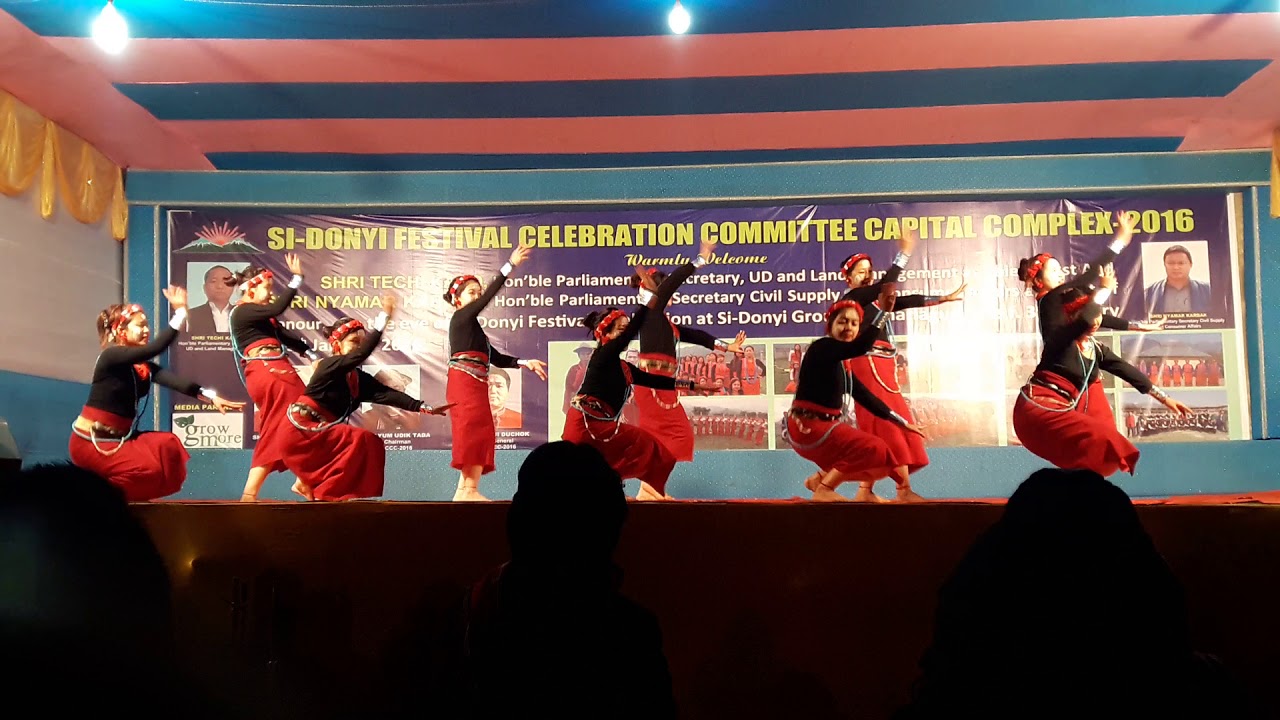 Si donyi festival capital complex 2016groups dance by chungri ane and got first position