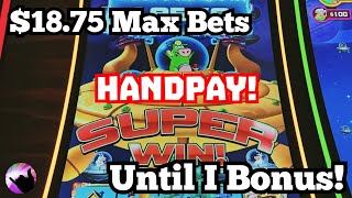 $18.75 MAX BETS Until I Bonus on Journey to the Planet Moolah! 😬🤑🛸