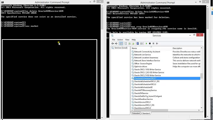 Resolving marked for deletion error 1072 normal method