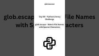 Day 56: glob.escape in python!! #coding #python #pythonprogramming #shorts #ytshorts #youtube Profile