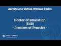Doctor of education edd in education virtual information session