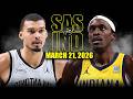 San Antonio Spurs vs Indiana Pacers Full Game Highlights – March 21, 2026 | NBA Season