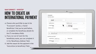 How to create an international payment in NAB Connect