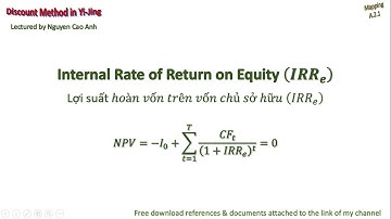 A.2.1.  Internal Rate of Return on Equity IRR (Lợi suất hoàn vốn trên VCSH IRR)