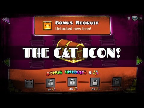 Geometry Dash 2.1 How to Get the Cat Icon - YouTube