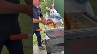 Louisiana Crawfish Boil,Easter Bunny Style!! #shorts