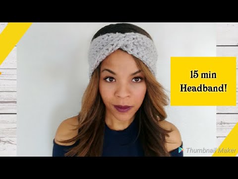 crochet turban step by step Superpower Woman Headband Crochet Pattern turban ear warmer all sizes woman easy video tutorial