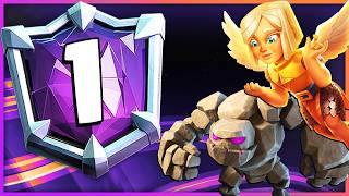 BROKEN GOLEM BATTLE HEALER reached RANK #1 IN THE WORLD! - Clash Royale