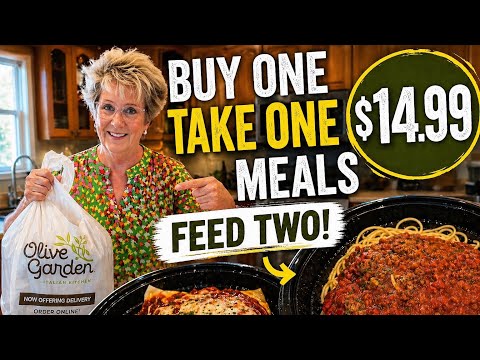 Olive Garden Buy One Take One Deal! $14.99 Feeds Two? Full Review 🍝💰