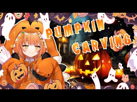 【Pumpkin carving】🎃This is my first challenge! I'll do my best to make it for Halloween!