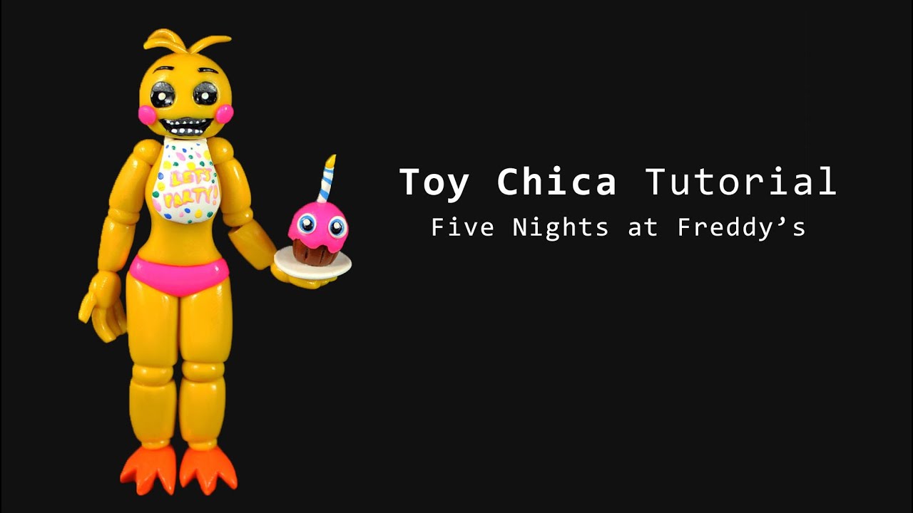 FUNTIME CHICA FNAF 6 (Freddy Fazbear's Pizzeria Simulator) Tutorial Polymer  clay cold porcelain 