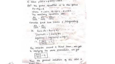 ADVANCED CALCULUS AND NUMERICAL METHODS-18MAT21-MODULE 3-PARTIAL DIFFERENTIAL EQUATIONS
