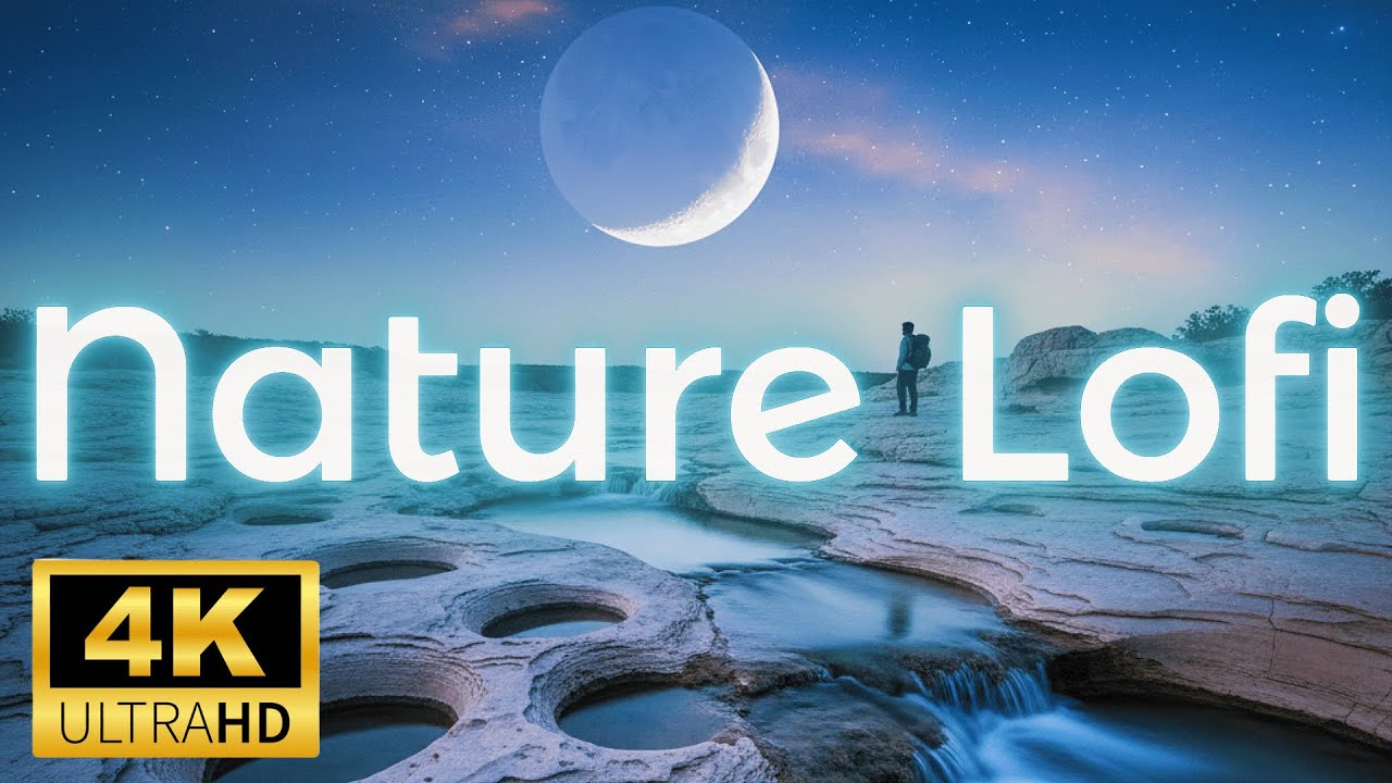 LUNAR LO-FI 🌕💧 | Flowing Water & Beats for a Creative Escape (Hike on a Moon-Like Landscape)