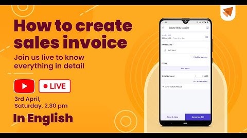 How to create sales invoice | English Live
