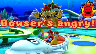 Mario Party 10 - Daisy, Mario, Peach, Yoshi Vs Bowser - Whimsical Waters