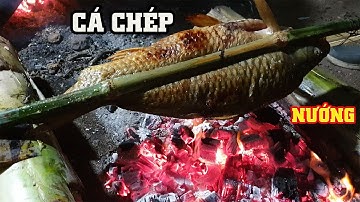 NƯỚNG CÁ CHÉP SÔNG ĐÀ VÀ NƯỚNG THỊT BẰNG BẾP THAN HOA  - MÙI KHÓI THƠM BÊN NỒI BÁNH CHƯNG NGOÀI TRỜI