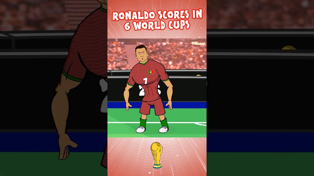 Ronaldo scores in 6 World Cups🏆 #worldcup #ronaldo #football