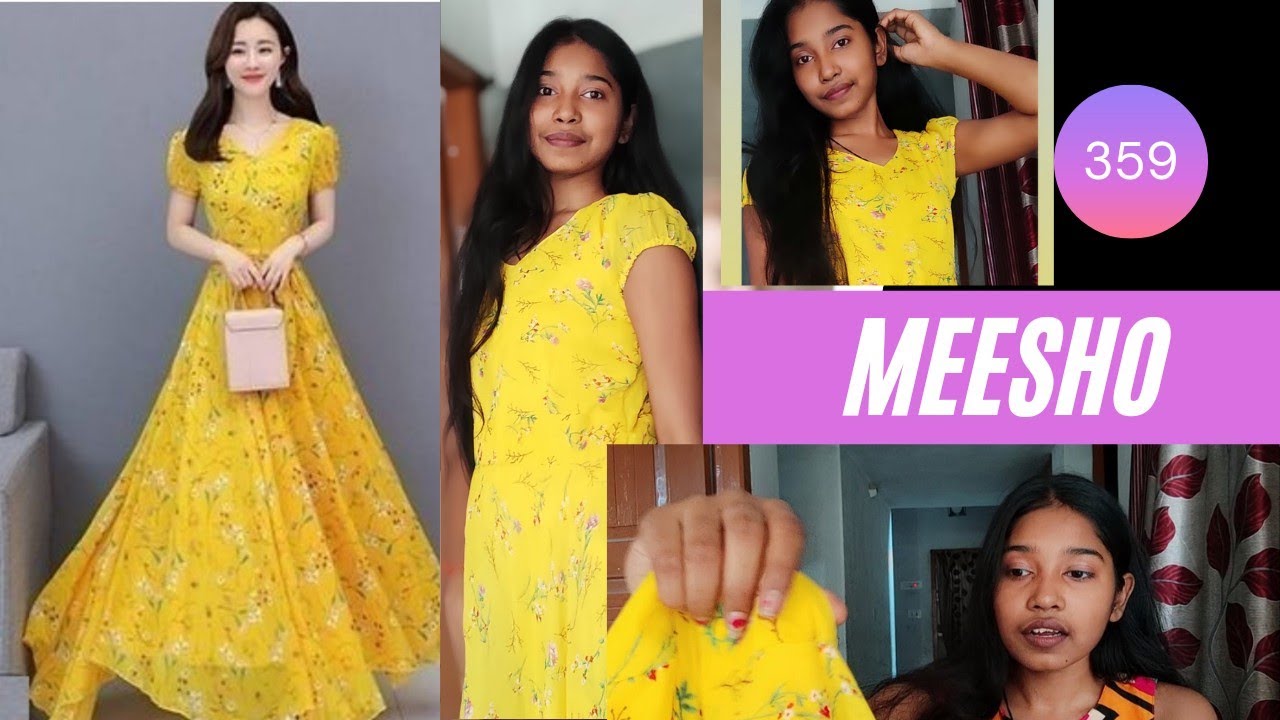 Meesho Affordable Dress Review Tryon Meesho Dress Under359 Messho Gown Youtube