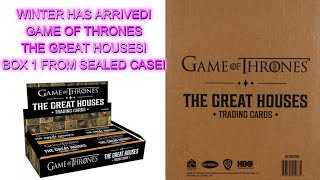 !GAME OF THRONES THE GREAT HOUSES, BOX 1 FROM A FULL SEALED CASE! CHASING PEDRO PASCAL DUAL AUTO!!!🔥