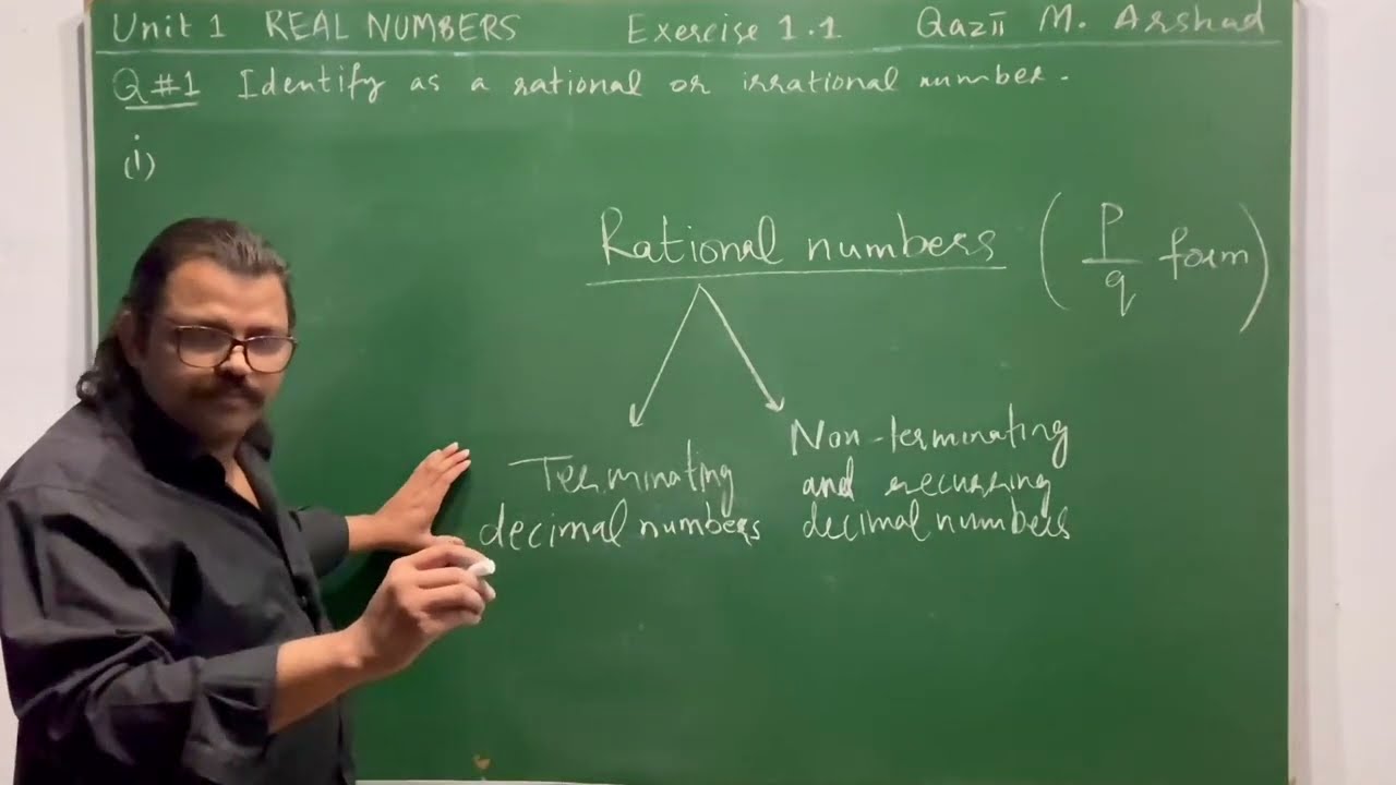 Exercise 1.1 Q1 | Rational / Irrational Numbers | Maths 9 | New Book