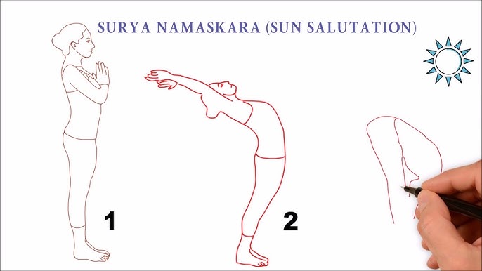 Creat a stunning sun salutation yoga for vector 3d in 4k 2k quality on  Craiyon