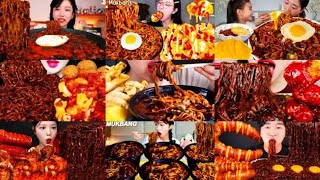 BEST EVER KOREAN NOODLES MUKBANG COMPILATION 💯 BIG BITES SATISFYING ASMR JJAJANGMYEON KOREAN NOODLES