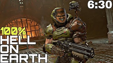 100% Hell on Earth 6:30 | DOOM Eternal Console Speedrun