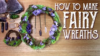 Crystal Wreath for Fairy Garden or Altar - DIY Mini Wreath Tutorial - Magical Crafting - Witchcraft