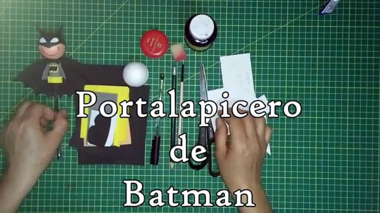Portalapicero de batman de foamy o goma eva - Lapicero decorado