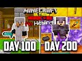 I survived 200 days in ULTRA HARDCORE Minecraft... Minecraft Hardcore 100 Days