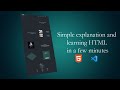 Simple explanation and learning HTML in a few minutes