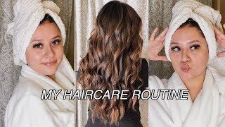 MY HAIRCARE ROUTINE WITH TAPE IN EXTENSIONS | LENA MARTINEZ