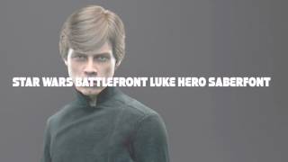Star Wars Battlefront Luke Hero Saberfont