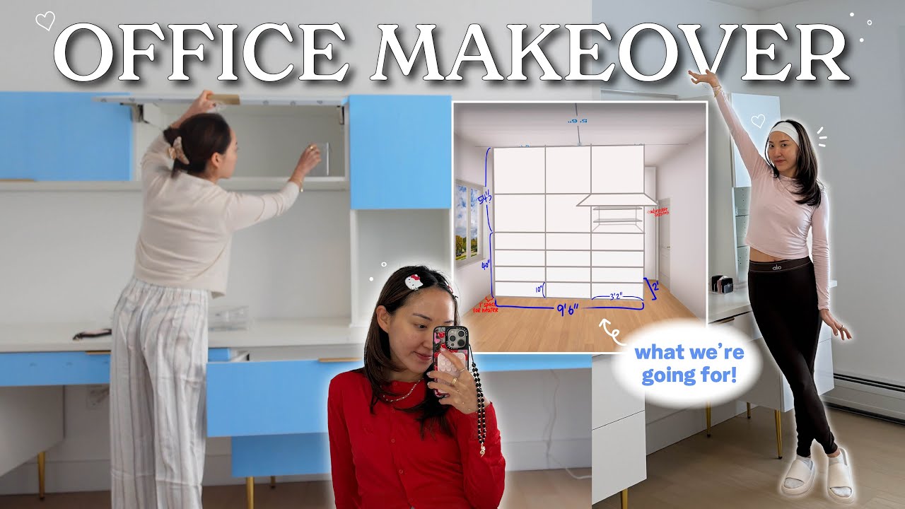 my dream office + vanity room transformation 🎀 all from scratch... *:・゚✧