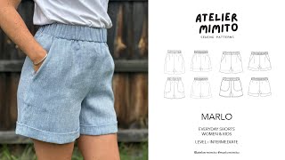 How to sew the #marlomimito shorts for kids and women by @ateliermimito