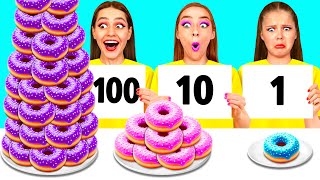 100 Capas de Alimentos Desafío | Hacks y Trucos de Cocina de DaRaDa Best