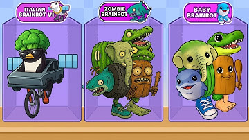 BRAINROT: MERGE FELLAS - Zombie Brainrot ⁉️New Boss| Suika Gameplay Walkthrough-Reaching Max Level