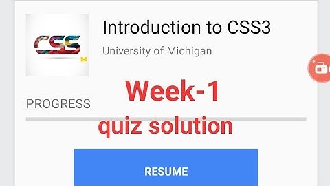 Coursera | Introduction to CSS3 week -1 Quiz solution